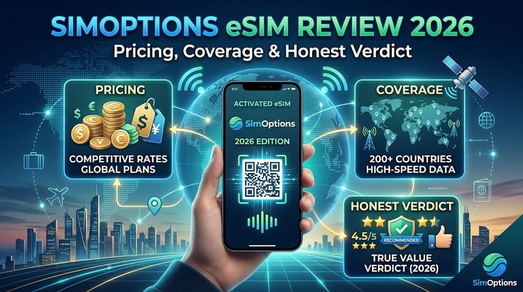 SimOptions eSIM Review 2026: Pricing, Coverage & Honest Verdict