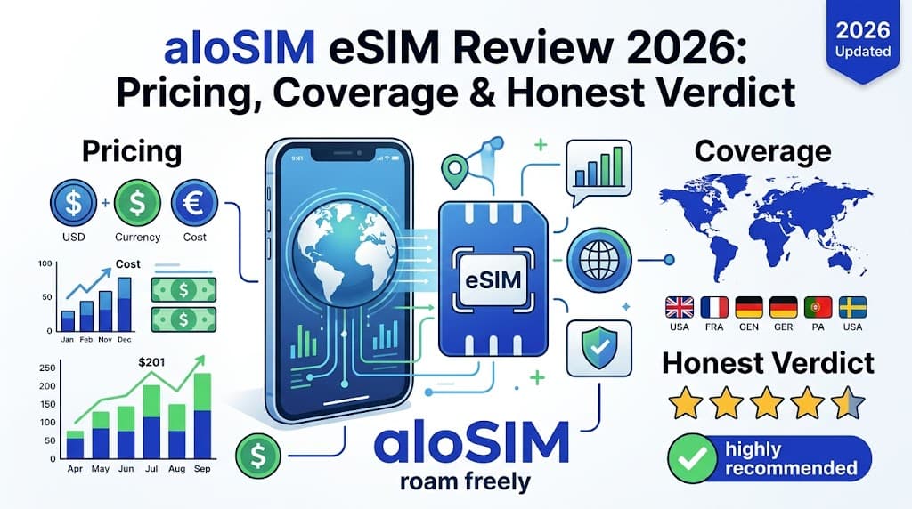 aloSIM eSIM Review 2026: Pricing, Coverage & Honest Verdict
