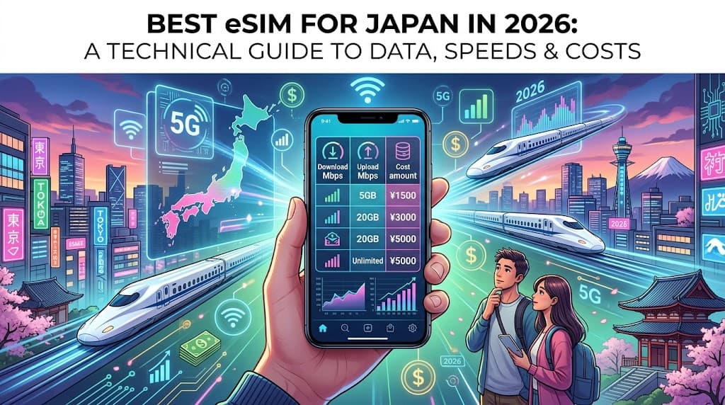 Best eSIM for Japan in 2026: A Technical Guide to Data, Speeds & Costs