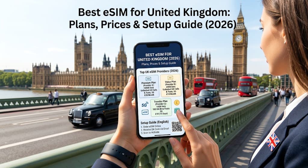 Best eSIM for United Kingdom: Plans, Prices & Setup Guide (2026)