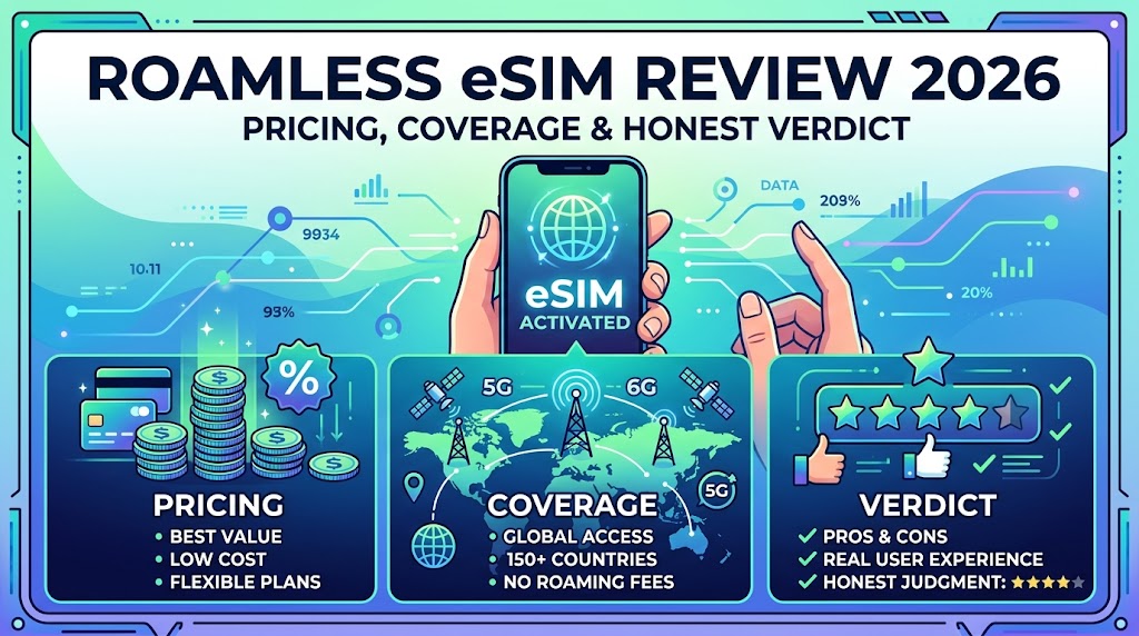 Roamless eSIM Review 2026: Pricing, Coverage & Honest Verdict